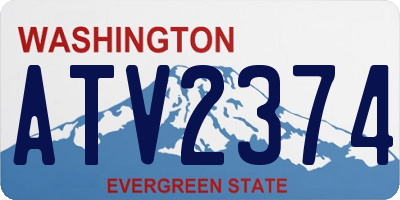 WA license plate ATV2374