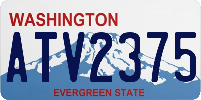 WA license plate ATV2375