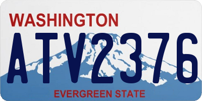 WA license plate ATV2376