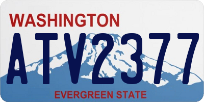WA license plate ATV2377
