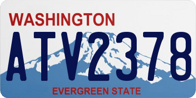WA license plate ATV2378
