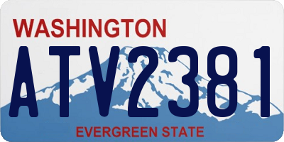 WA license plate ATV2381