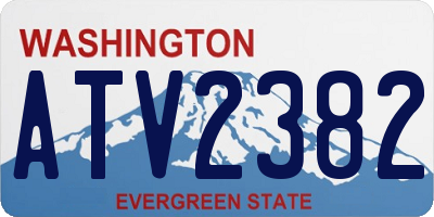 WA license plate ATV2382