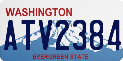 WA license plate ATV2384