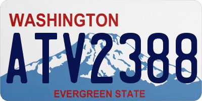 WA license plate ATV2388