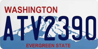 WA license plate ATV2390