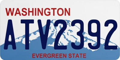 WA license plate ATV2392