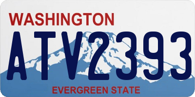 WA license plate ATV2393
