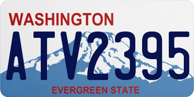 WA license plate ATV2395