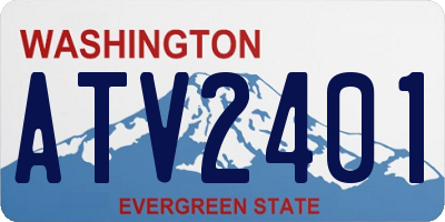 WA license plate ATV2401