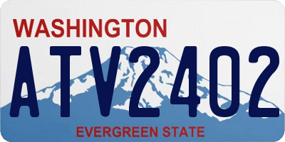 WA license plate ATV2402
