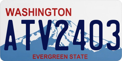 WA license plate ATV2403