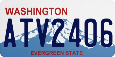 WA license plate ATV2406