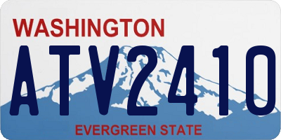 WA license plate ATV2410