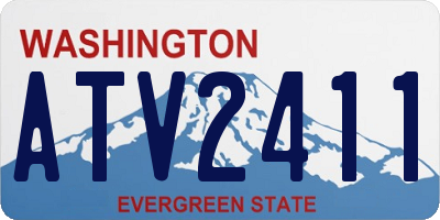 WA license plate ATV2411