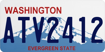 WA license plate ATV2412