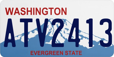 WA license plate ATV2413