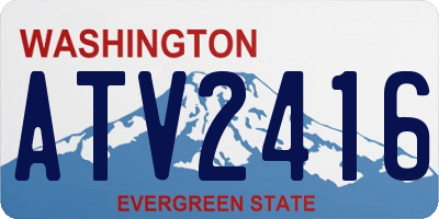 WA license plate ATV2416