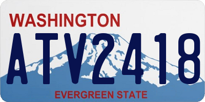 WA license plate ATV2418