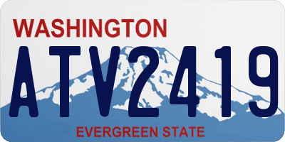 WA license plate ATV2419