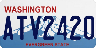 WA license plate ATV2420