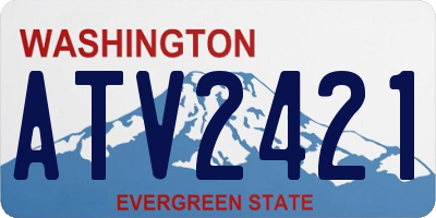 WA license plate ATV2421