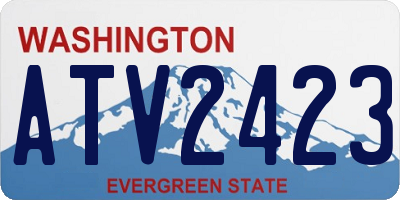 WA license plate ATV2423