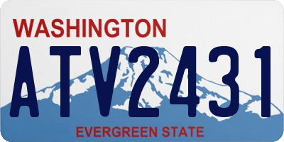 WA license plate ATV2431
