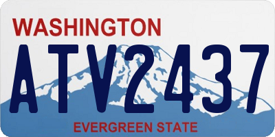 WA license plate ATV2437