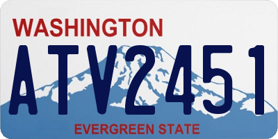 WA license plate ATV2451