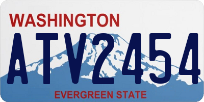 WA license plate ATV2454