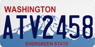 WA license plate ATV2458