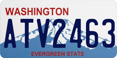 WA license plate ATV2463