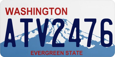 WA license plate ATV2476