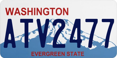 WA license plate ATV2477