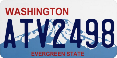 WA license plate ATV2498