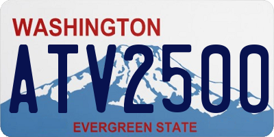 WA license plate ATV2500
