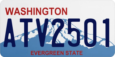 WA license plate ATV2501
