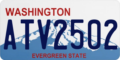 WA license plate ATV2502