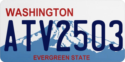WA license plate ATV2503