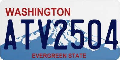 WA license plate ATV2504