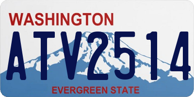 WA license plate ATV2514