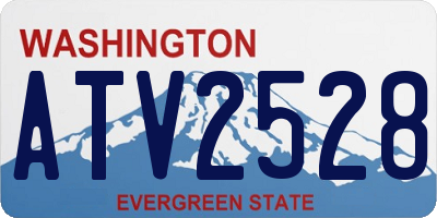 WA license plate ATV2528
