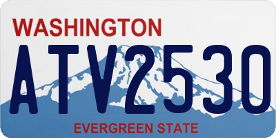 WA license plate ATV2530