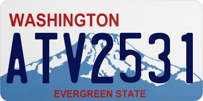 WA license plate ATV2531