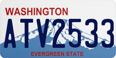 WA license plate ATV2533