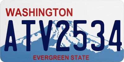 WA license plate ATV2534