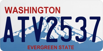 WA license plate ATV2537