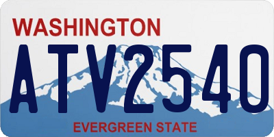 WA license plate ATV2540