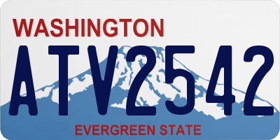 WA license plate ATV2542